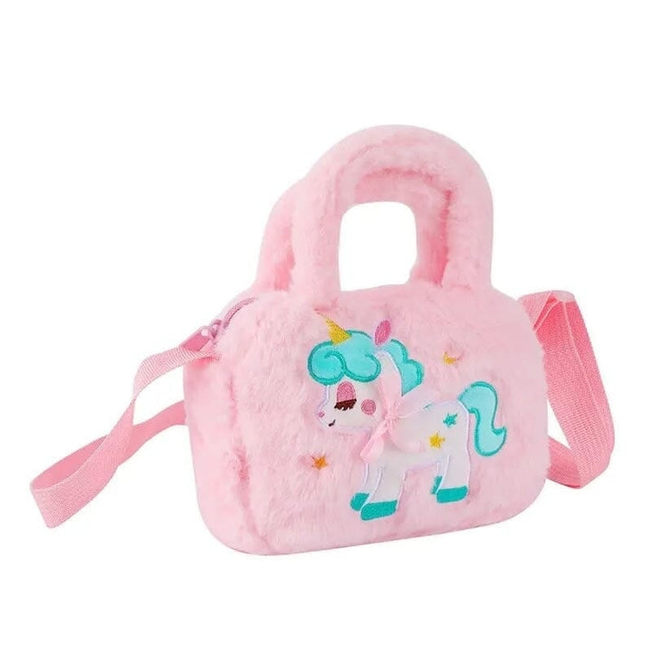 Kawaii Unicorn Pattern Plush Bag Image 4