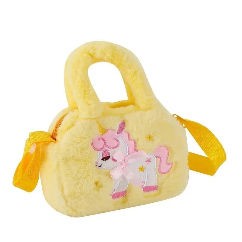 Kawaii Unicorn Pattern Plush Bag Image 4