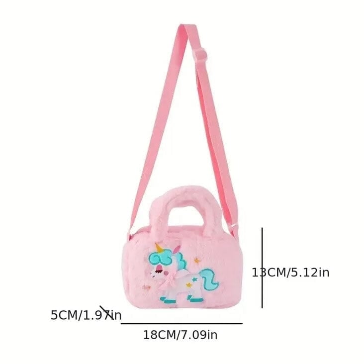 Kawaii Unicorn Pattern Plush Bag Image 6