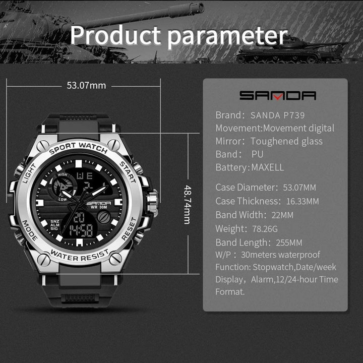 LED Digital Military Watch Classic Casual Sport Watch Image 9