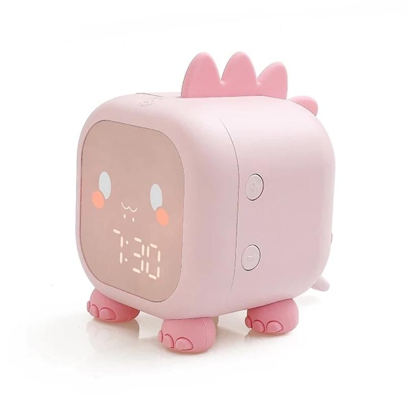 Led Cartoon Alarm Clock Voice Control Digital Image 2