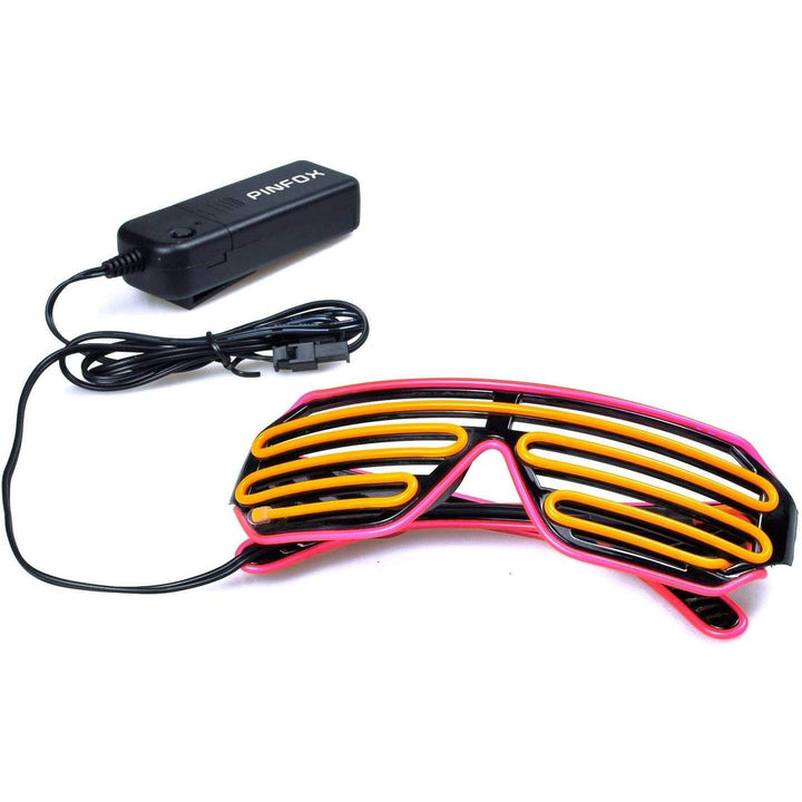 Light Up Shutter Neon Rave Flashing LED Sunglasses Image 4