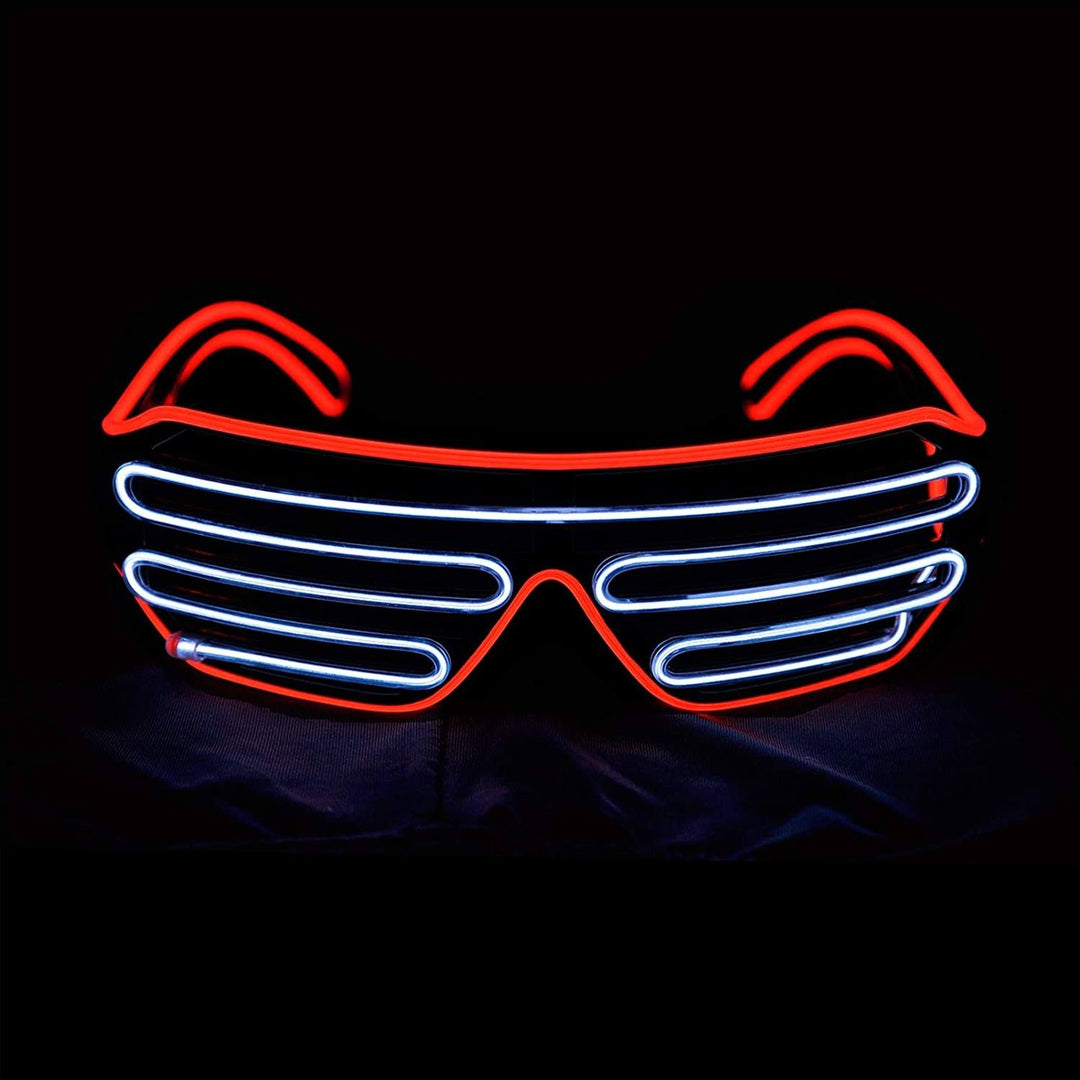 Light Up Shutter Neon Rave Flashing LED Sunglasses Image 6