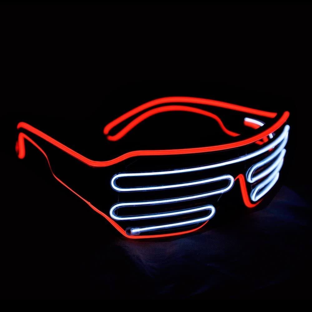 Light Up Shutter Neon Rave Flashing LED Sunglasses Image 7