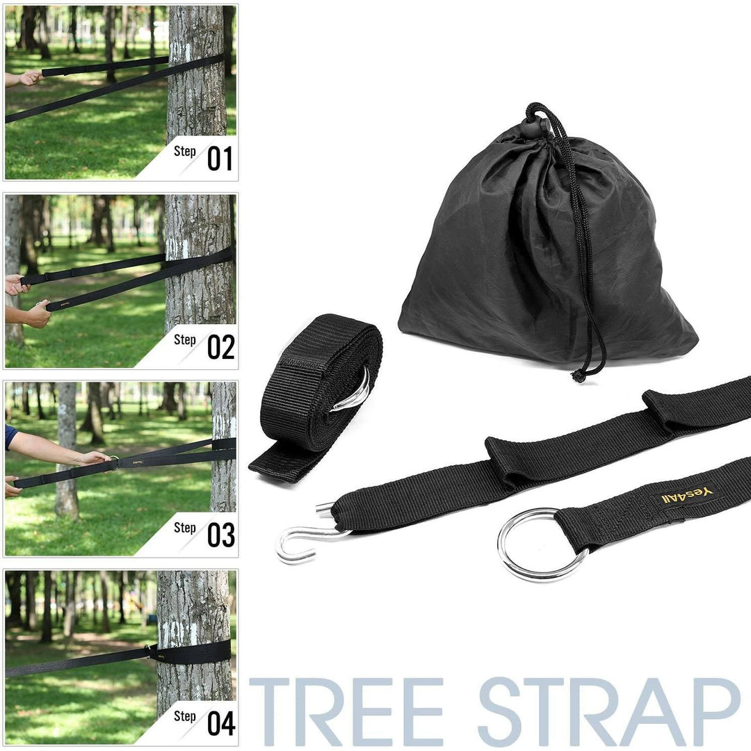 Lightweight Camping Hammock with Strap and Carry Bag Image 3