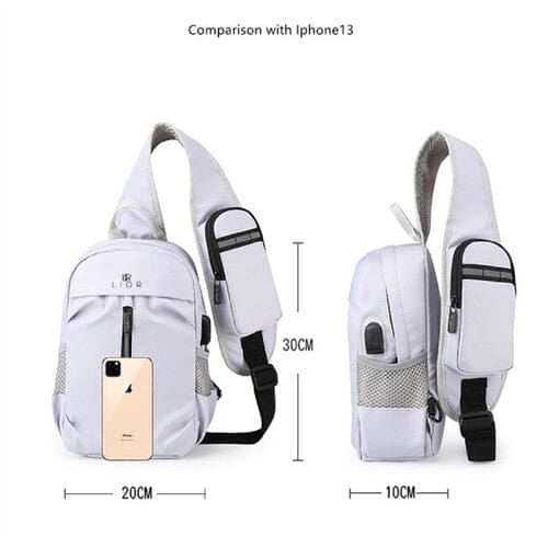 Lior Usb Charging Port Multi Pocket Shoulder Bag Image 7