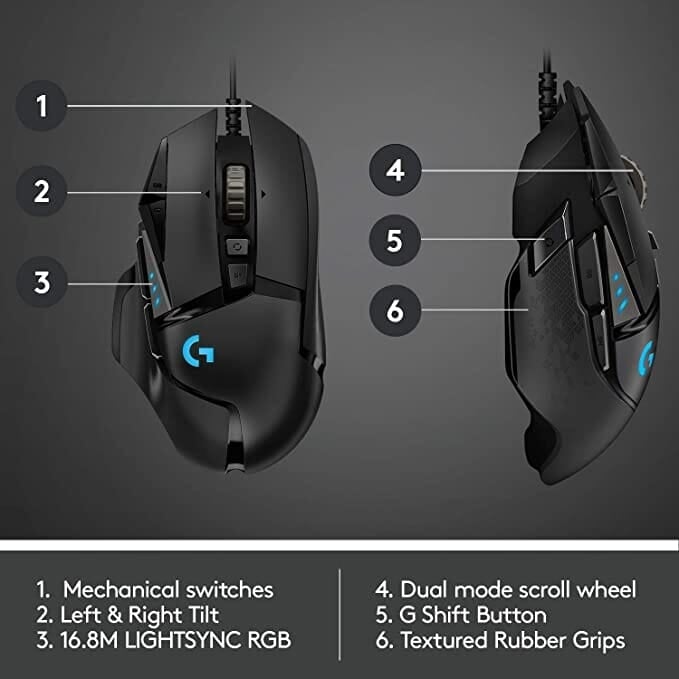 Logitech G502 Gaming Mouse (Refurbished) Image 3