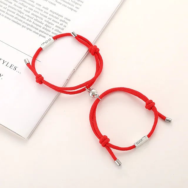 Magnetic Adjustable Simple Rope Couple Bracelet Image 9