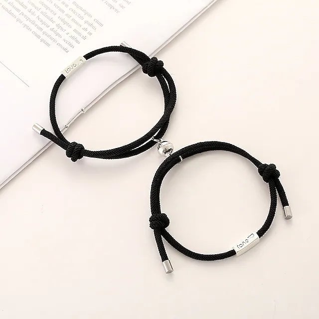 Magnetic Adjustable Simple Rope Couple Bracelet Image 11