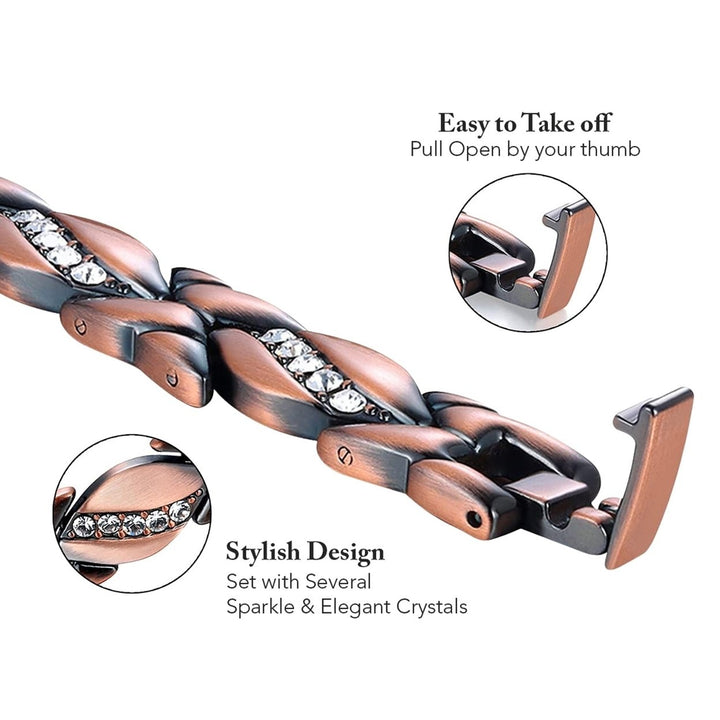 Magnetic Energy Therapy Pain Relief Copper Bracelet For Men And Women Image 10