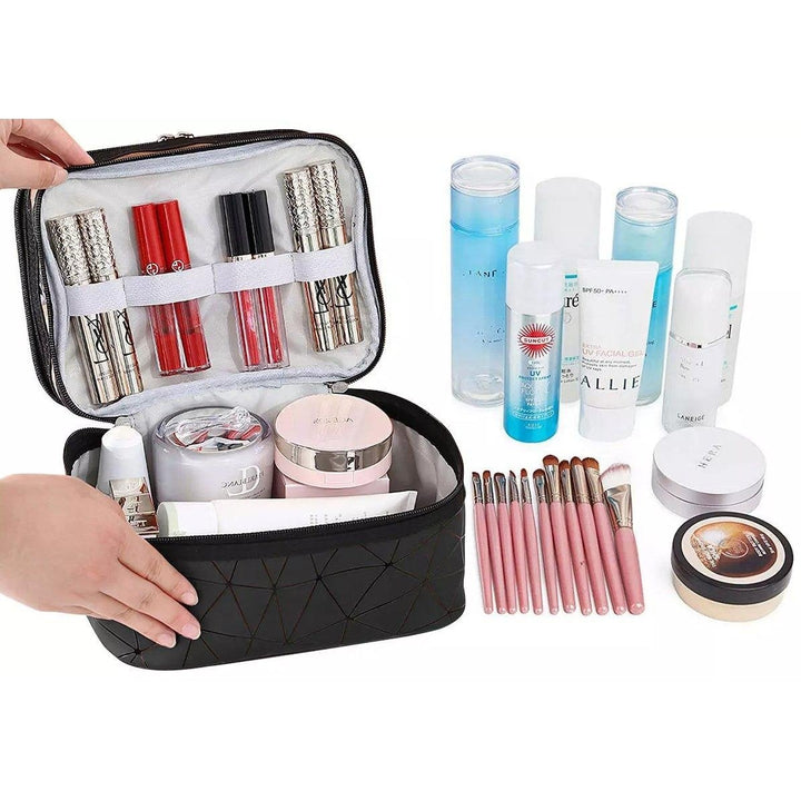 Makeup Bags Double layer Travel Cosmetic Cases Image 1