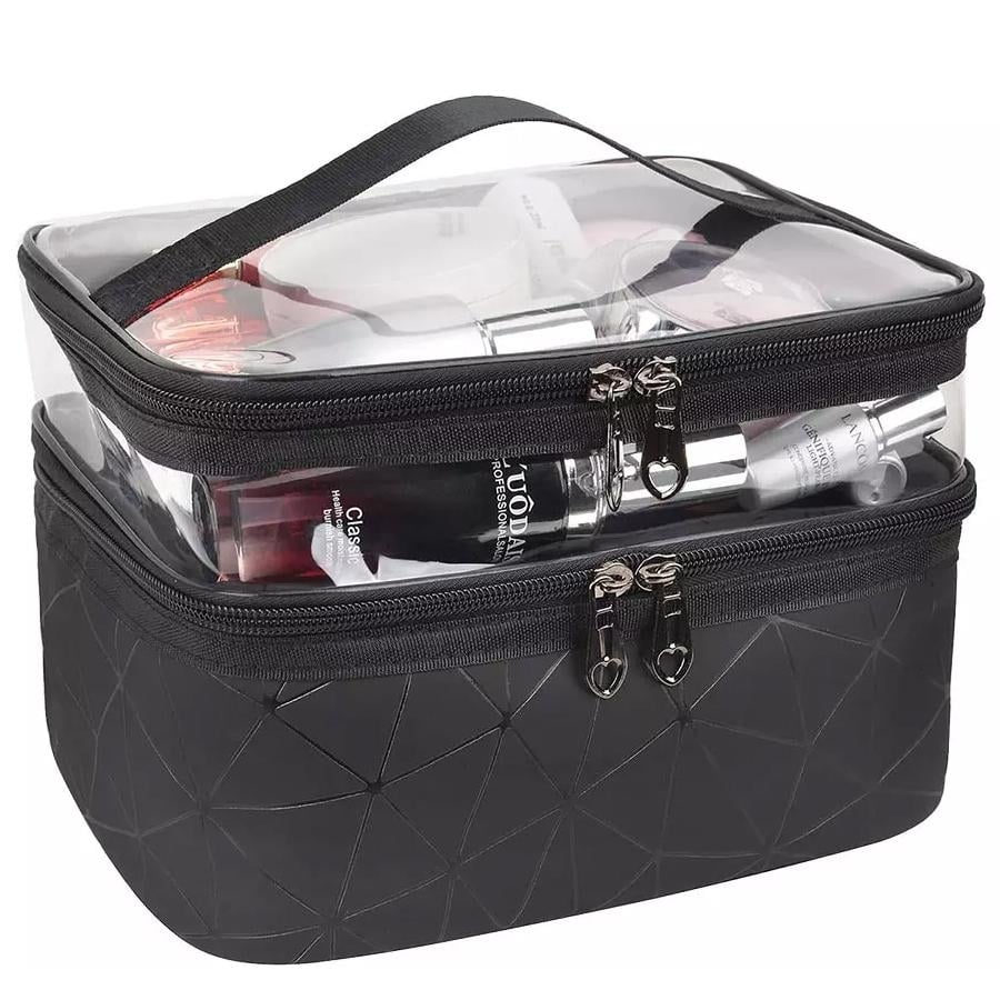 Makeup Bags Double layer Travel Cosmetic Cases Image 2