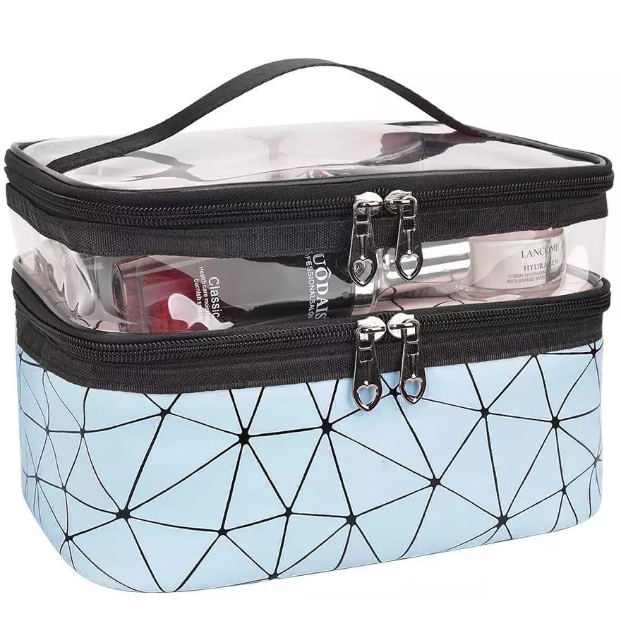 Makeup Bags Double layer Travel Cosmetic Cases Image 3