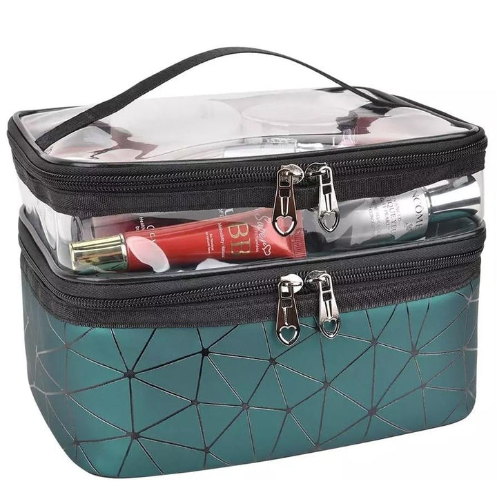 Makeup Bags Double layer Travel Cosmetic Cases Image 4