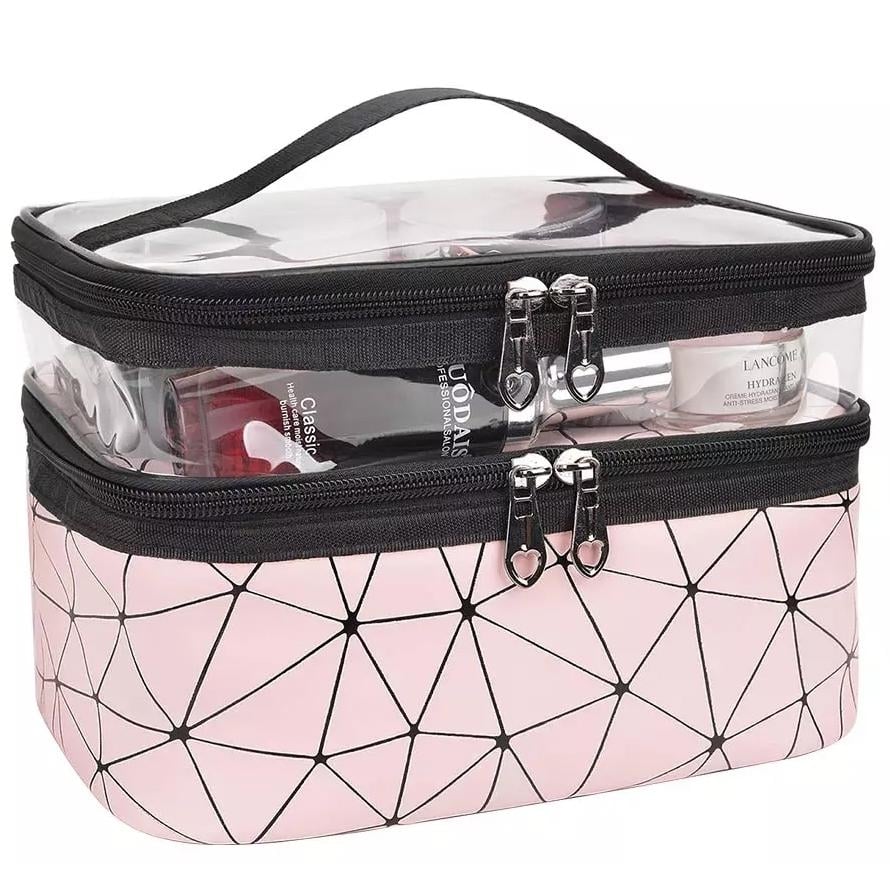 Makeup Bags Double layer Travel Cosmetic Cases Image 6