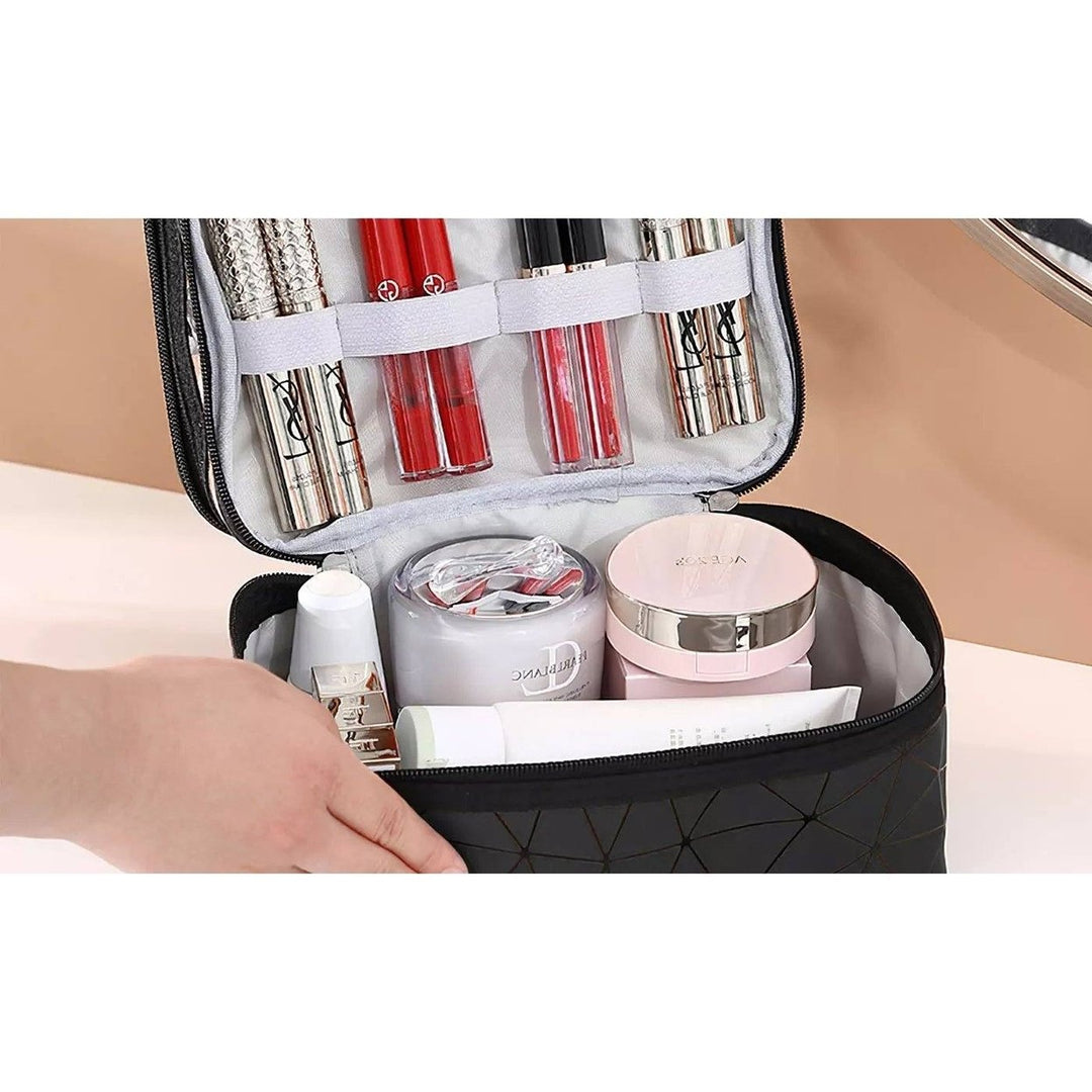 Makeup Bags Double layer Travel Cosmetic Cases Image 9