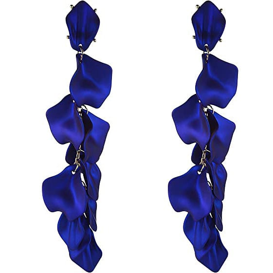 Long Acrylic Rose Petal Earrings Image 1