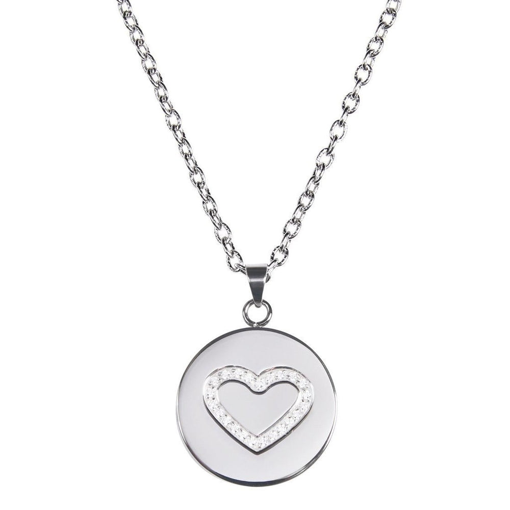 Love Faith and Survival Cubic Zirconia Disc Necklace Image 2