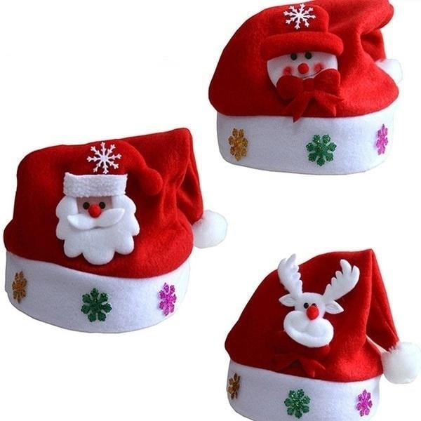 Luminous Christmas Hat Glowing Santa Claus Snowman Deer Christmas Hat Image 2