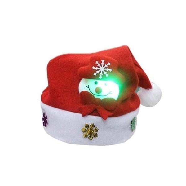 Luminous Christmas Hat Glowing Santa Claus Snowman Deer Christmas Hat Image 4