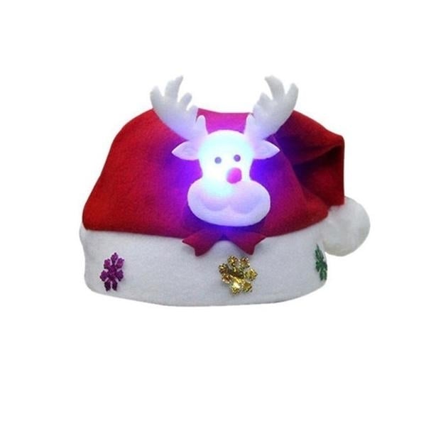 Luminous Christmas Hat Glowing Santa Claus Snowman Deer Christmas Hat Image 7