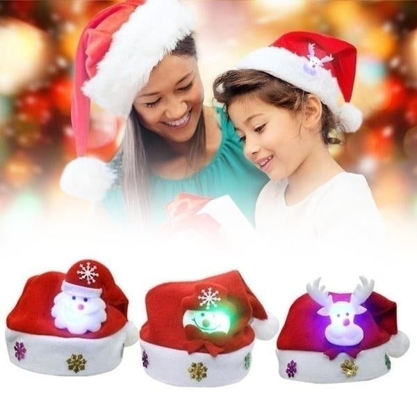 Luminous Christmas Hat Glowing Santa Claus Snowman Deer Christmas Hat Image 10