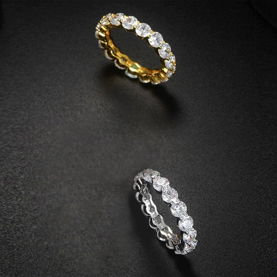 Luxury 6 CTTW Sterling Silver CZ Eternity Ring Image 1