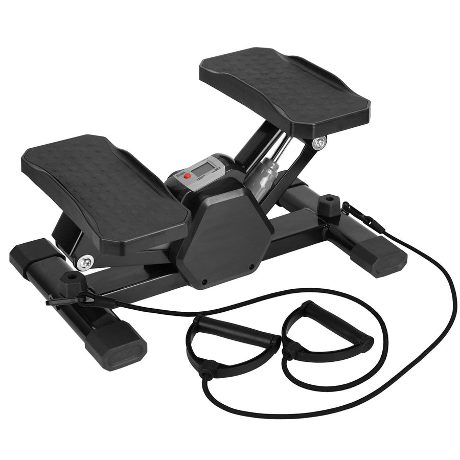 Mini Stepper Stair Stepper with Resistance Bands Quiet Workout with Digital Timer Image 1