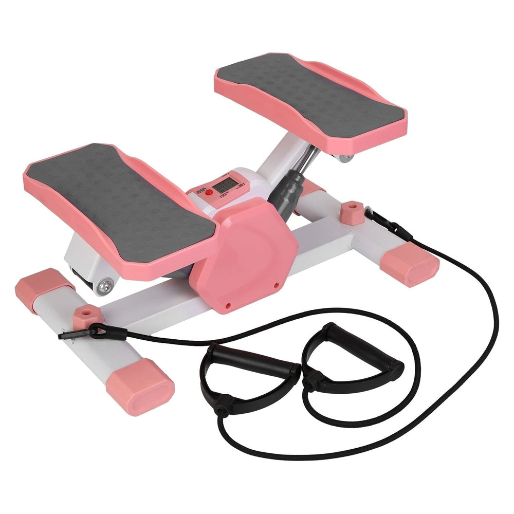 Mini Stepper Stair Stepper with Resistance Bands Quiet Workout with Digital Timer Image 2