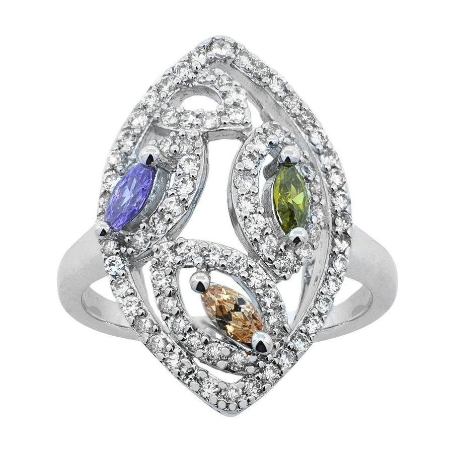 Marquise Tri-Color Ring Image 1