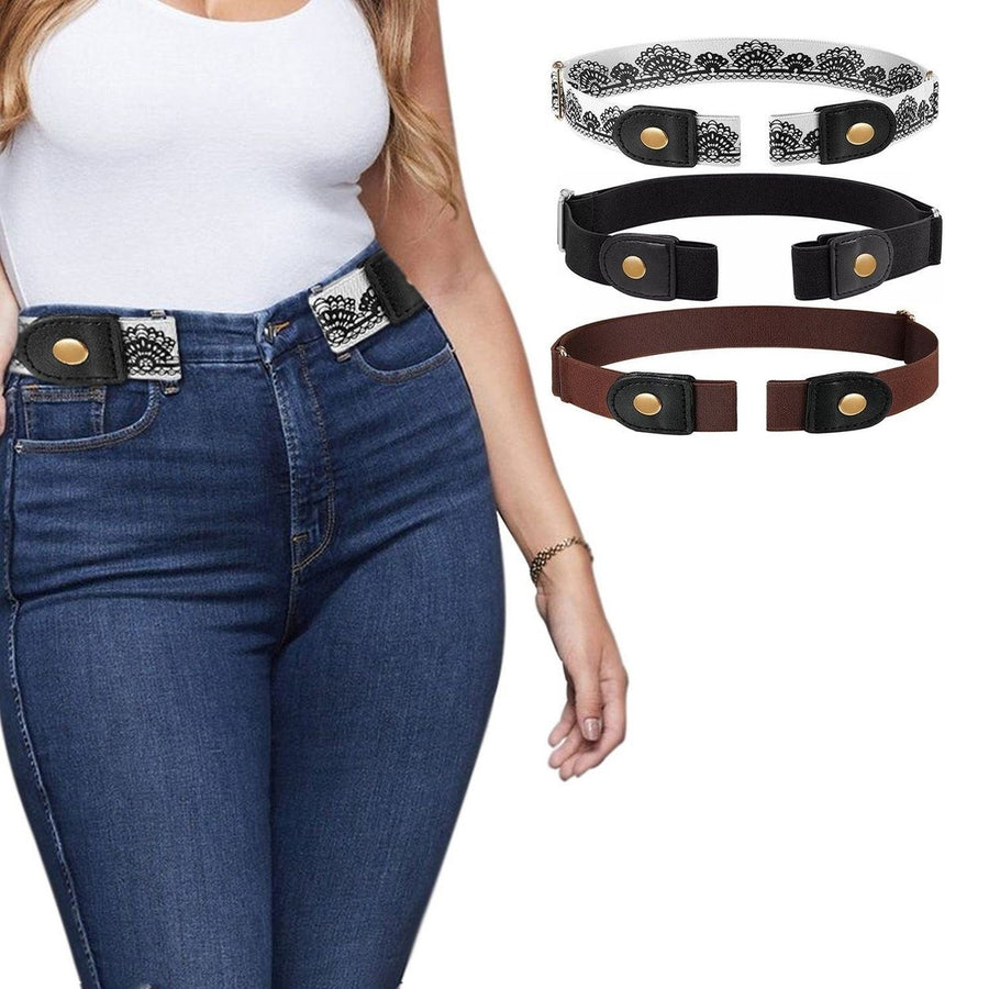 Men And Womens Buckle Free Adjustable Stretch Belts Image 1