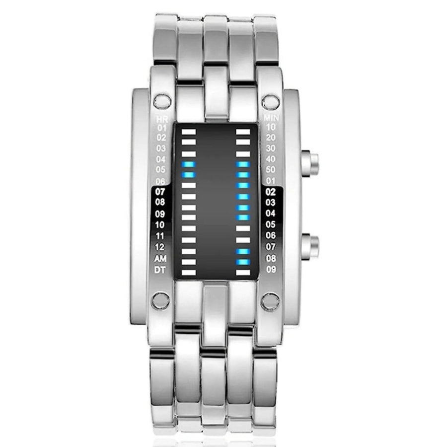 Men LED Light Stainless Steel Sports Watch Image 1