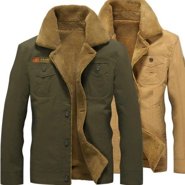 Men faux Collar Army Tactical Jacket Image 1