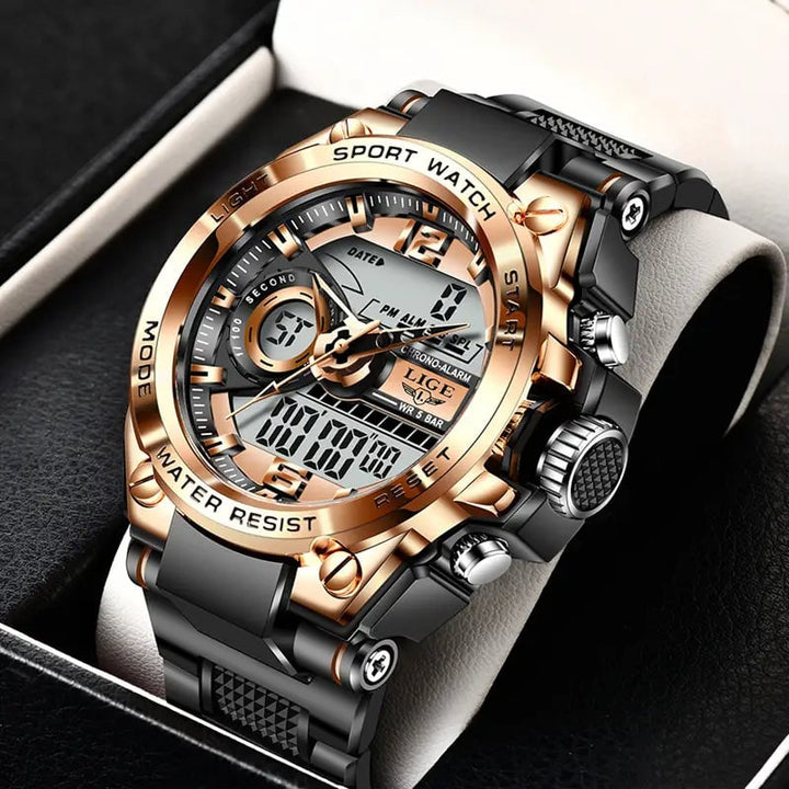 LIGE Men Digital Military Waterproof Watch Image 3