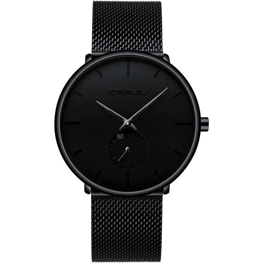 Mens Ultra-Thin Minimalist Waterproof Fashion Wrist Watch Image 2