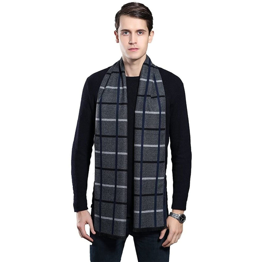 Mens Winter Cashmere Scarf Image 1