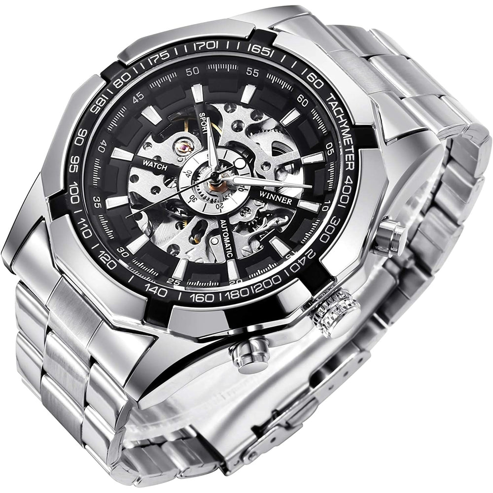 Mens Mechanical Skeleton Automatic Dial Wristwatch Image 2