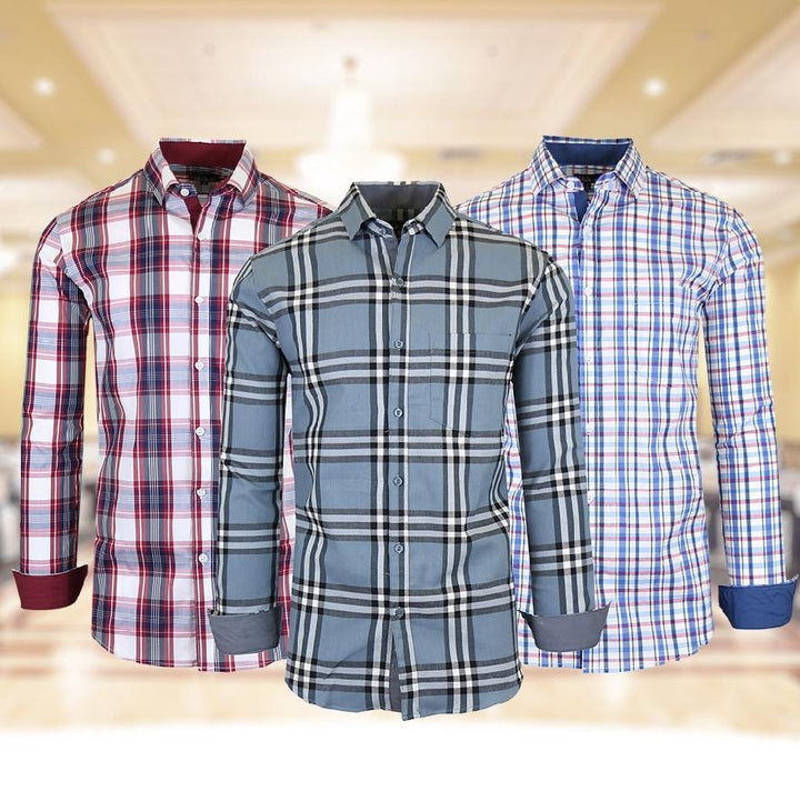 Men s Quick Dry Slim Fit Stretch Dress Shirts Image 1