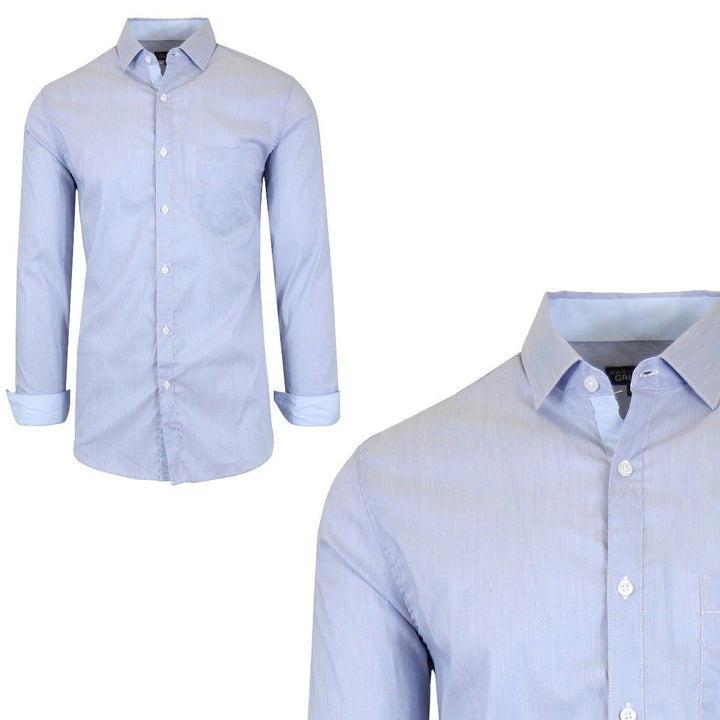 Men s Quick Dry Slim Fit Stretch Dress Shirts Image 2