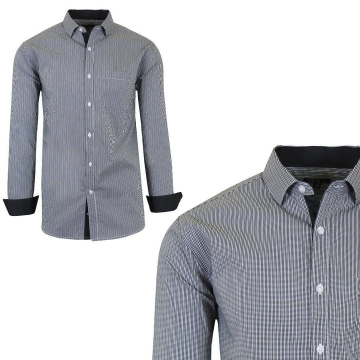 Men s Quick Dry Slim Fit Stretch Dress Shirts Image 4