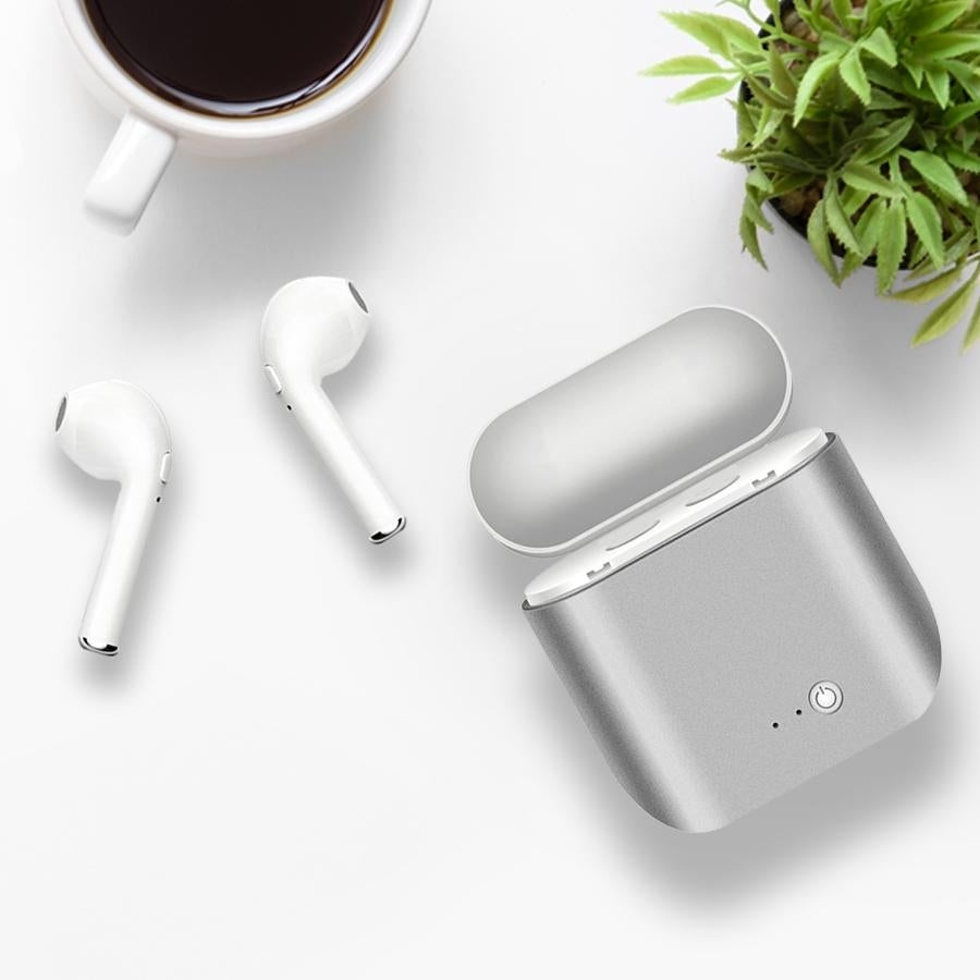 Metallic Wireless Earbuds and Charging Case Set Image 2