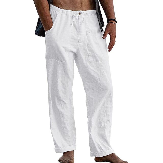 Mens Loose Casual Quick Dry Breathable Wide Leg Pants Image 2