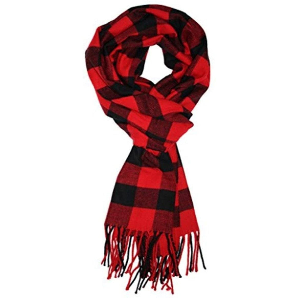 Mens Scarves Classic Arrival Winter Plaid Scarf Tassel Edge Image 2