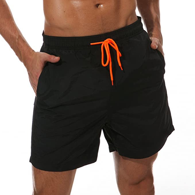 Mens Swim Trunks Quick Dry Beach Shorts with Pockets Image 1