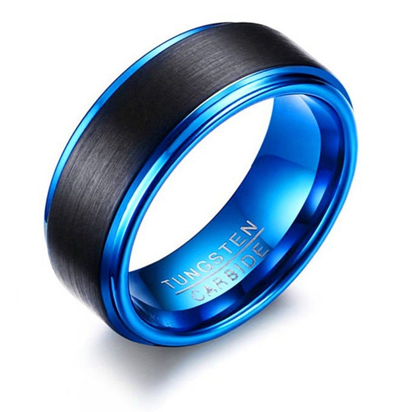 Mens Brushed Tungsten Carbide Ring Image 1