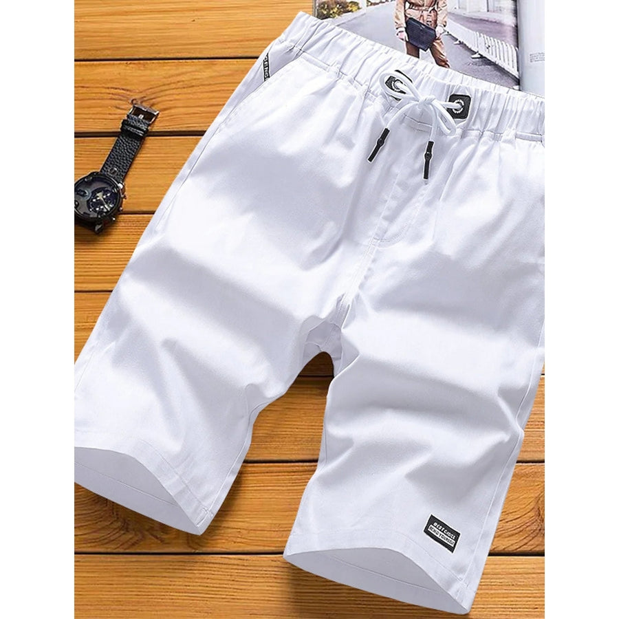 Mens Drawstring Knee Sweatpants Image 1