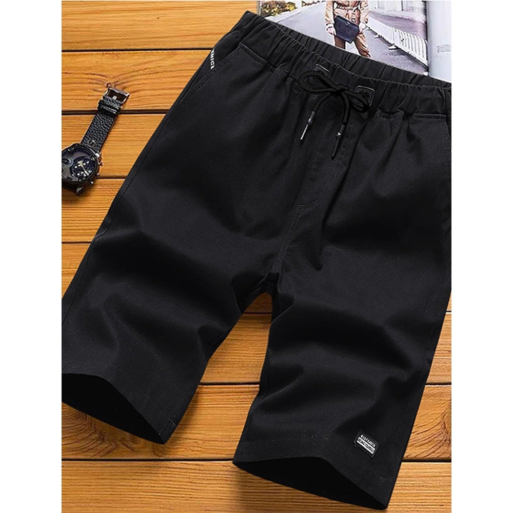 Mens Drawstring Knee Sweatpants Image 2