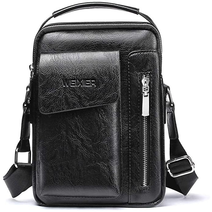 Mens Leather Handbag Small Crossbody Shoulder Bags Image 1