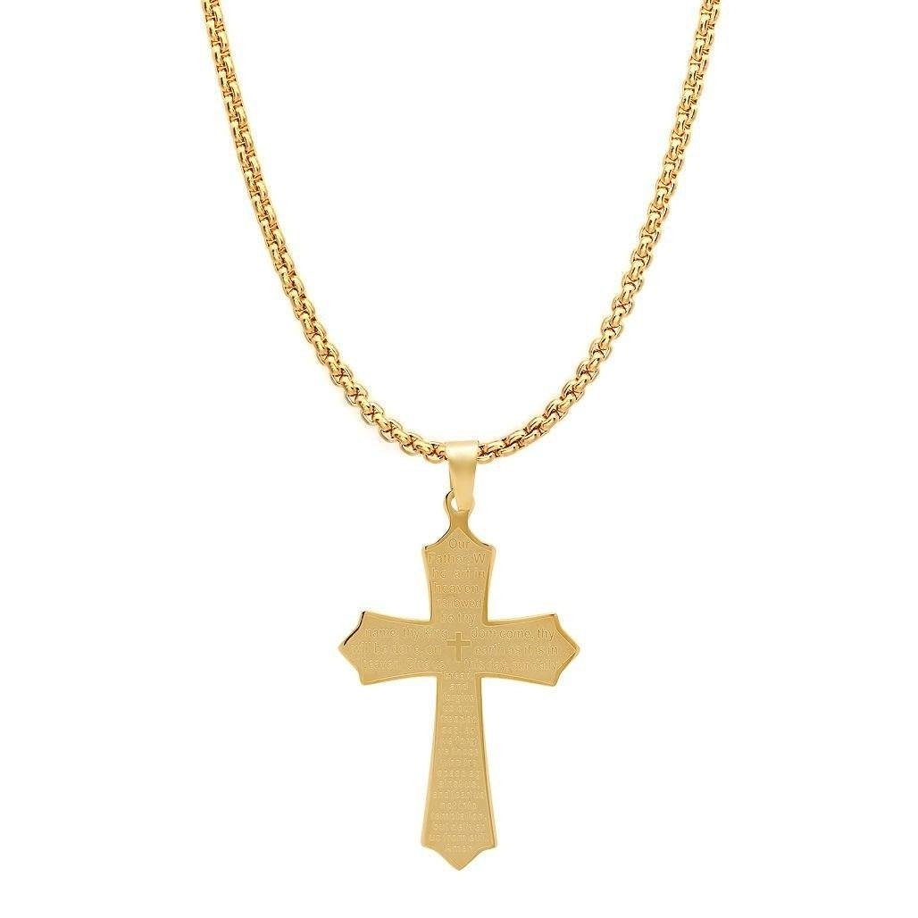 Our Father Lords Prayer Cross Pendant Image 2