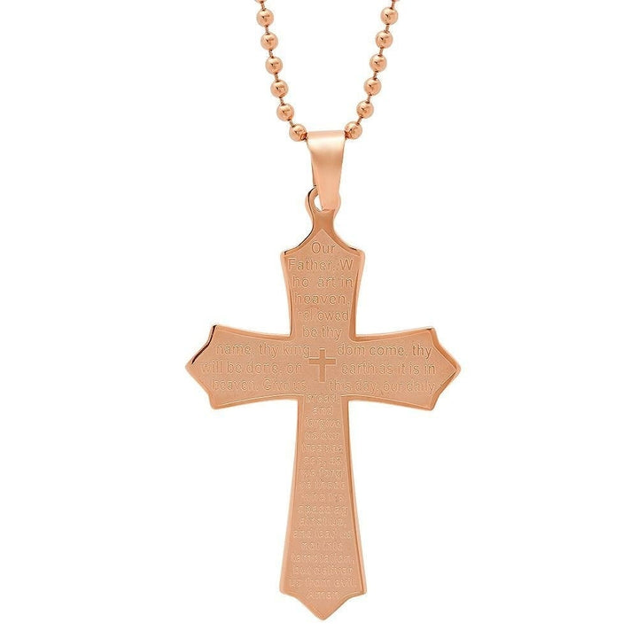 Our Father Lords Prayer Cross Pendant Image 3